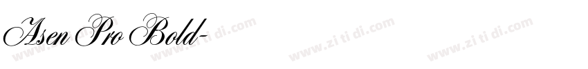 Asen Pro Bold字体转换